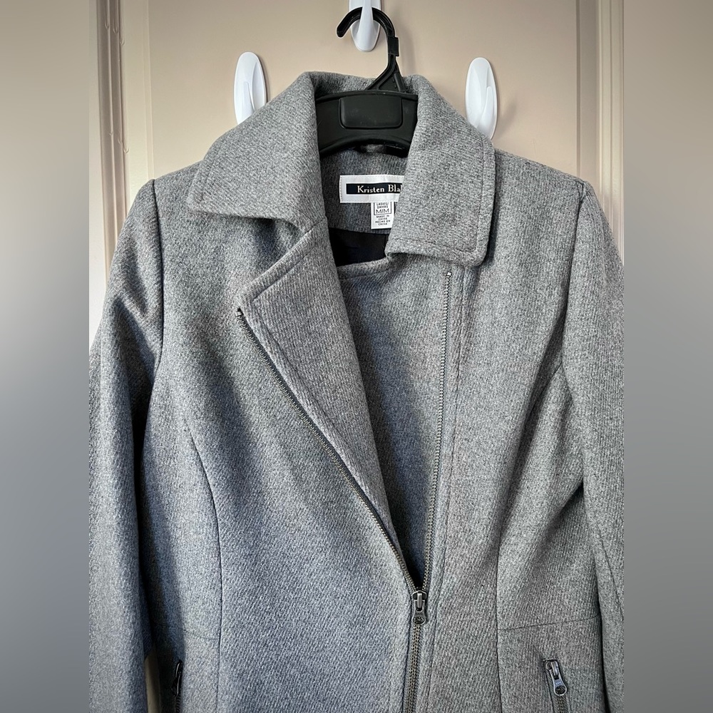 Kristen Blake Womens Asymetrical Pea Coat